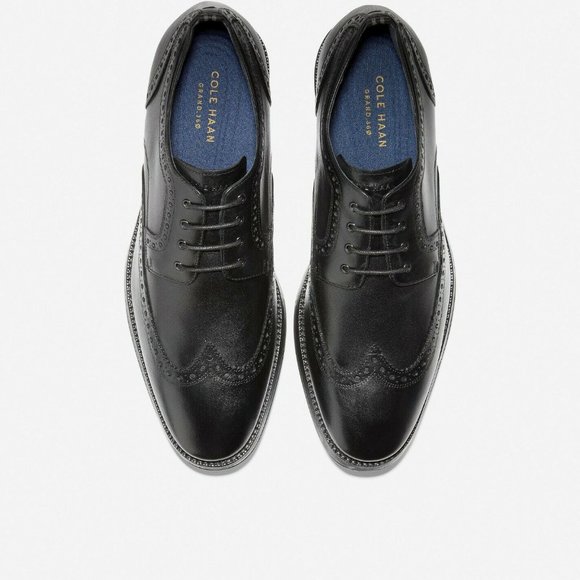 Cole Haan Men\'s Jefferson Grand WP Black Leather Oxford Dress Shoes 11.5M NIB main image 5